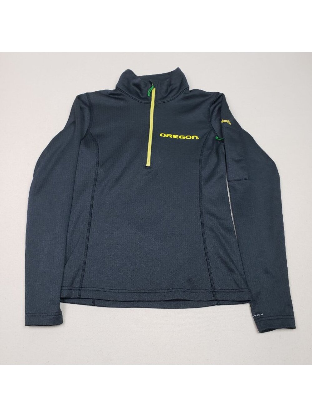 Columbia Oregon Ducks Women's Omni-Wick Tech Trail Gray 1/4 Zip Pullover Sz XS